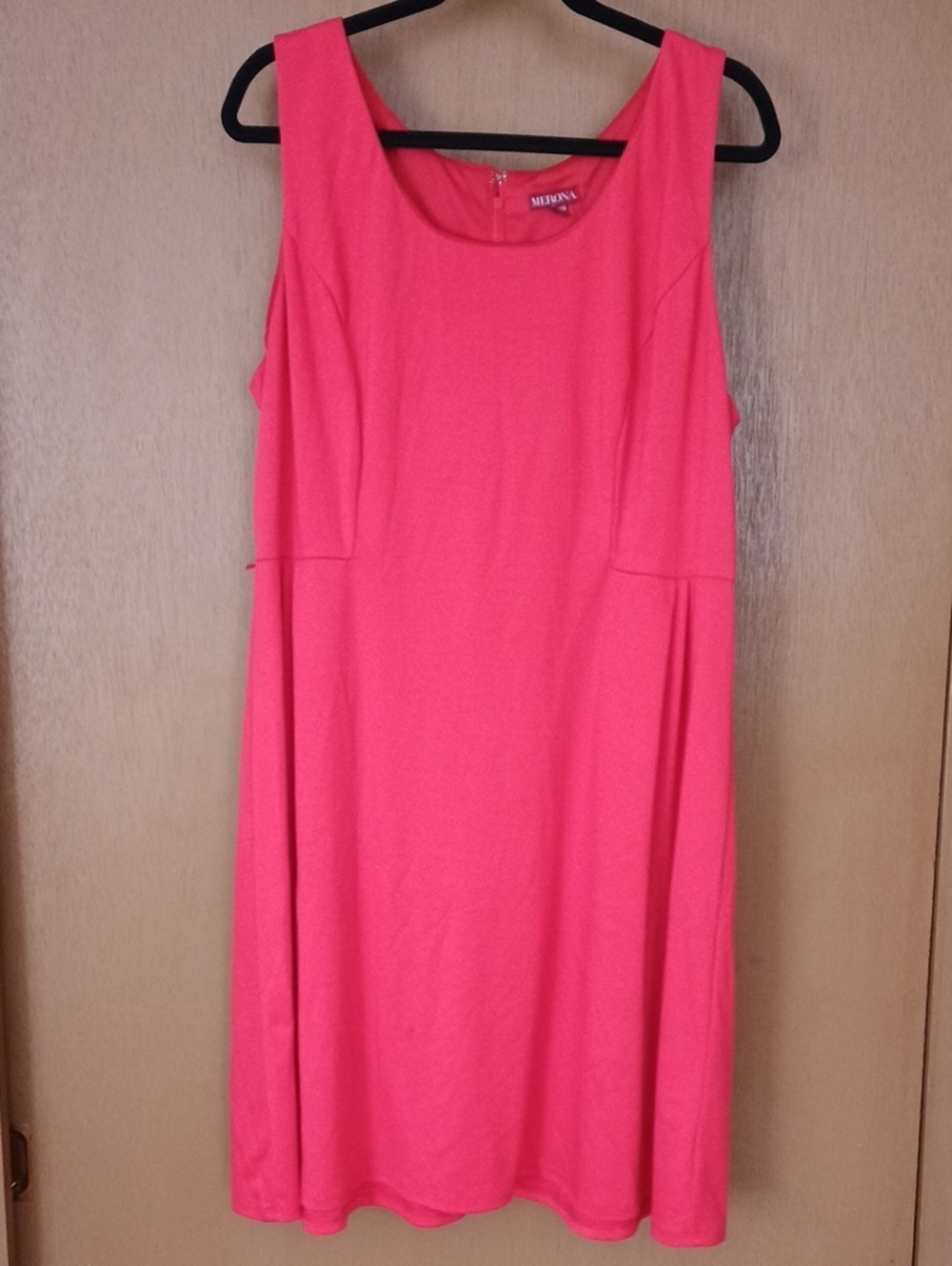Merona Bright Coral-Pink Sleeveless Midi Dress